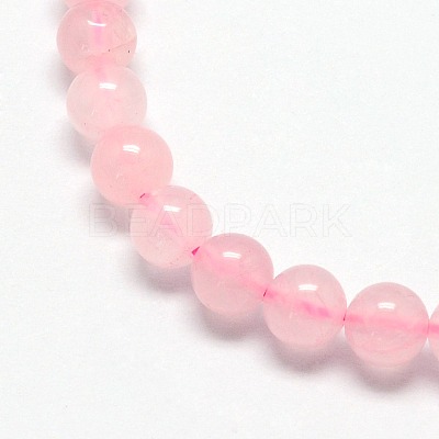 Natural  Rose Quartz Beads Strands G-L104-10mm-01-1