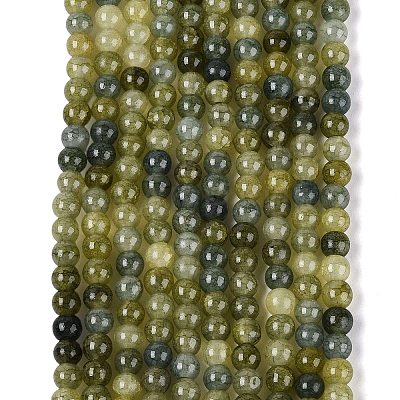 Ombre Effect Dyed Crackle Glass Beads Strands GLAA-Q106-01A-B02-1