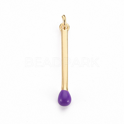 Brass Enamel Pendants KK-S362-032I-NR-1