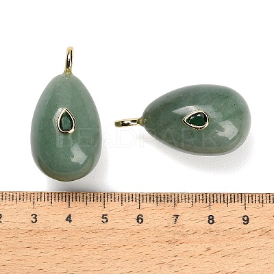 Natural Green Aventurine Pendants GG-CBA4625-02G-02-1