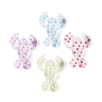 Printed Transparent Acrylic Beads TACR-T029-10M-1