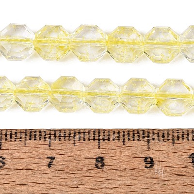 Transparent Crackle Glass Beads Strands GLAA-Q108-03A-01-1