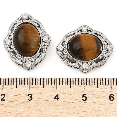 Natural Tiger Eye Multi-Strand Links KK-M304-04P-05-1