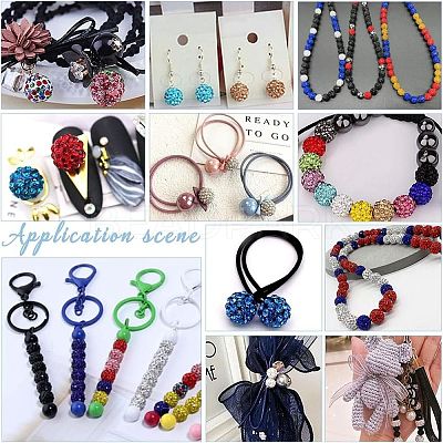 200Pcs Pave Disco Ball Beads RB-PH0001-41C-1