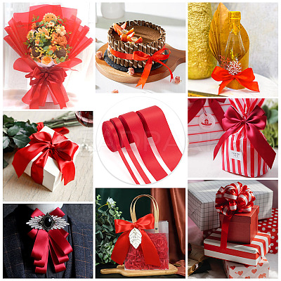 10 Yards Double-Face Polyester Satin Ribbons SRIB-TA0001-16D-1