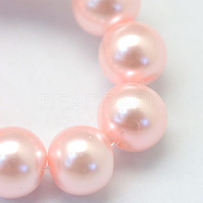 Baking Paint Pearlized Glass Pearl Round Bead Strands HY-Q003-6mm-70-1