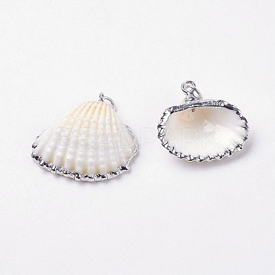 Electroplate Shell Pendants X-BSHE-L036-05-1