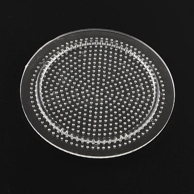 Flat Round Pegboards for 3x2.5mm Mini Fuse Beads DIY-Q009-06-1