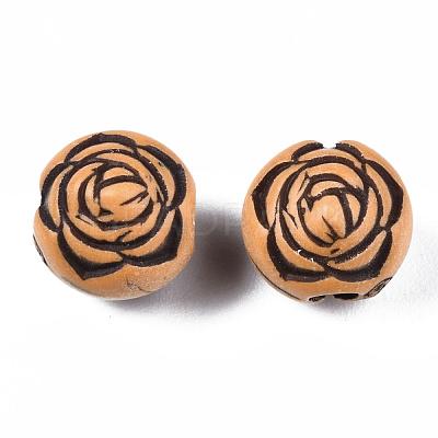 Imitation Wood Acrylic Beads SACR-S031-05-1
