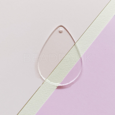 Transparent Acrylic Disc Big Pendants ZXFQ-PW0001-039H-1