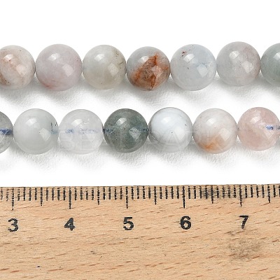 Natural Aquamarine Beads Strands G-F591-29A-8mm-03-1