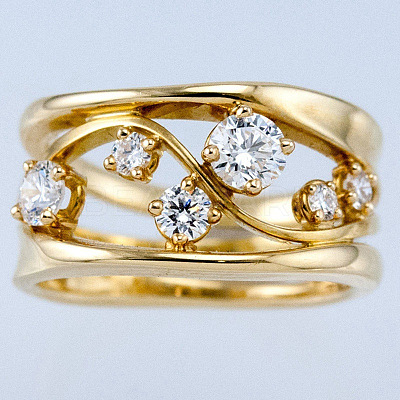 Alloy and Crystal Rhinestone Finger Rings FS-WG8CE30-02-1