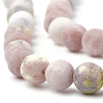 Natural Marble and Sesame Jasper/Kiwi Jasper Beads Strands G-T106-289-1