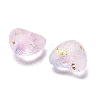 Frosted Transparent Acrylic Beads X1-OACR-F013-05-1