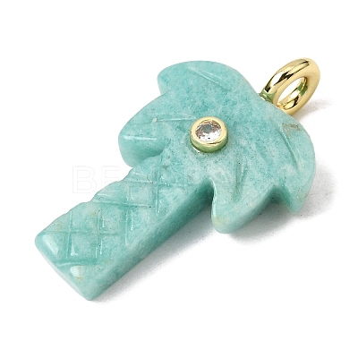 Natural Amazonite Carved Pendants X-G-C282-04D-1
