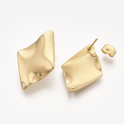 304 Stainless Steel Stud Earring Findings X-STAS-S079-56A-1
