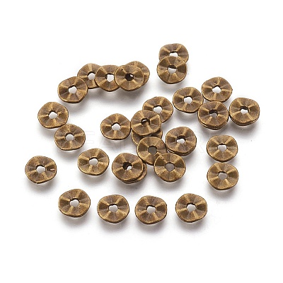 Tibetan Style Alloy Wavy Spacer Beads X-TIBEB-A101871-AB-LF-1