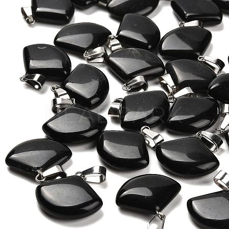 Natural Obsidian Pendants G-Z067-05P-02-1