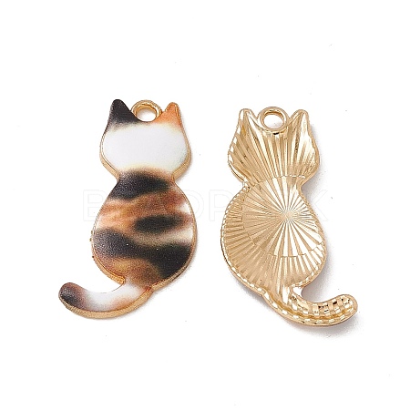 Rack Plating Alloy Enamel Pendants ENAM-K050-03E-1