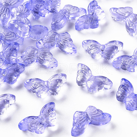 Transparent Spray Painted Glass Beads GLAA-S190-018A-06-1