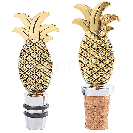 2Pcs 2 Style Zinc Alloy Wine Stoppers FIND-GF0011-17A-1