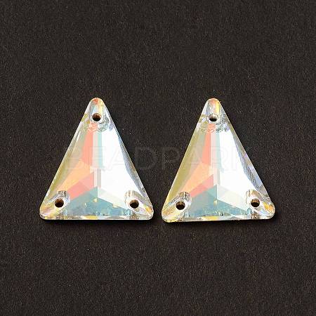 Triangle Shape Sew on Rhinestone GLAA-A024-06C-001LA-1