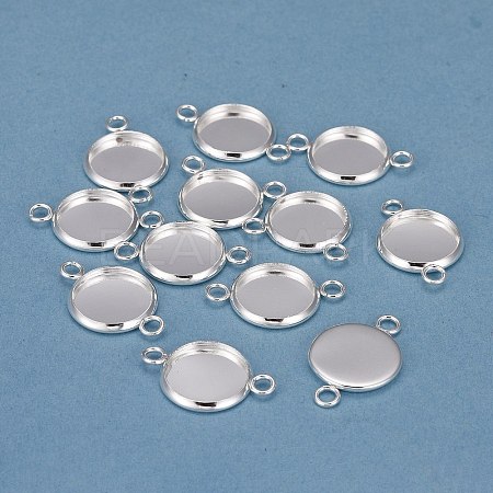 201 Stainless Steel Cabochon Connector Settings X-STAS-F191-15S-D-1
