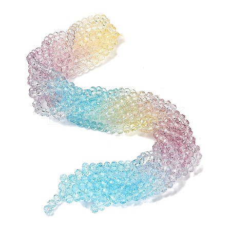 Transparent Painted Glass Beads Strands X1-DGLA-A034-T6mm-A15-1