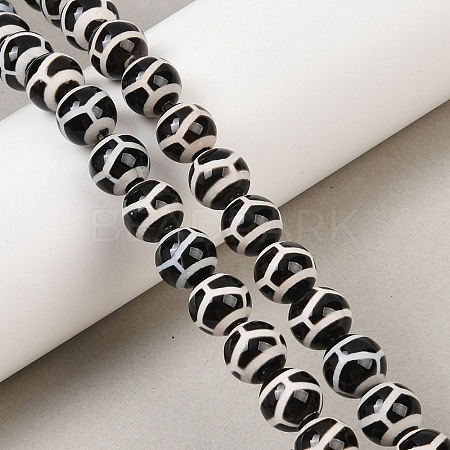 Tibetan Style dZi Beads Strands G-G328-A04-10mm-1
