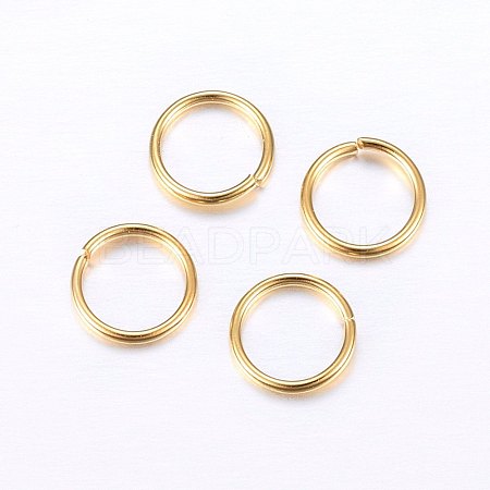 304 Stainless Steel Open Jump Rings X-STAS-O098-01G-16-1