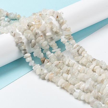 Natural Rainbow Moonstone Beads Strands G-A200-02-1