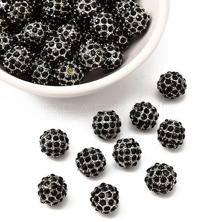 Alloy Rhinestone Beads RB-A034-10mm-A02B-1