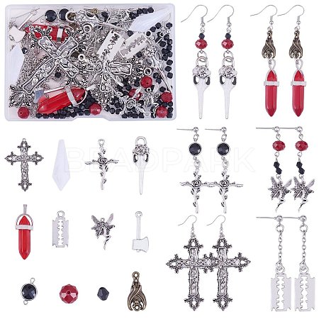 DIY Gothic Earring Making Kit DIY-SZ0009-44-1