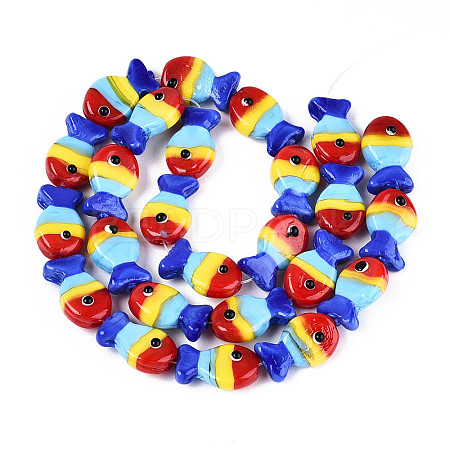 Handmade Lampwork Beads Strands LAMP-N021-41-A12-1