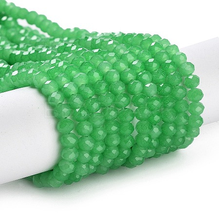 Baking Paint Imitation Jade Glass Bead Strands X-DGLA-A034-J4MM-A10-1