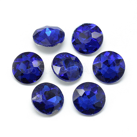 Pointed Back Glass Rhinestone Cabochons RGLA-T029-8mm-11-1