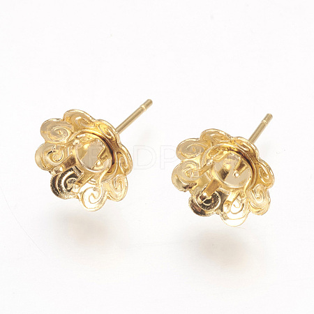 304 Stainless Steel Ear Stud Components STAS-G187-19G-1