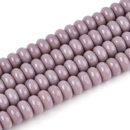 Opaque Spray Painted Glass Beads GLAA-ZX008-4mm-18S-1