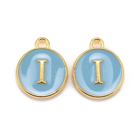 Golden Plated Alloy Enamel Charms ENAM-S118-04I-1