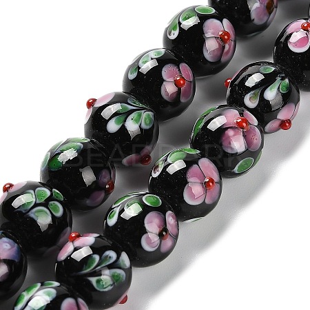 Handmade Lampwork Bumpy Beads Strands LAMP-A005-01A-1