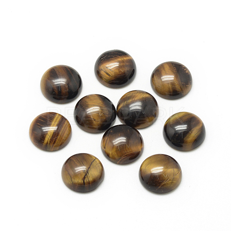 Natural Tiger Eye Cabochons X-G-R416-12mm-35-1