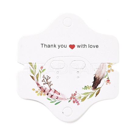 Paper Jewelry Earring Display Cards DIY-B061-03C-1