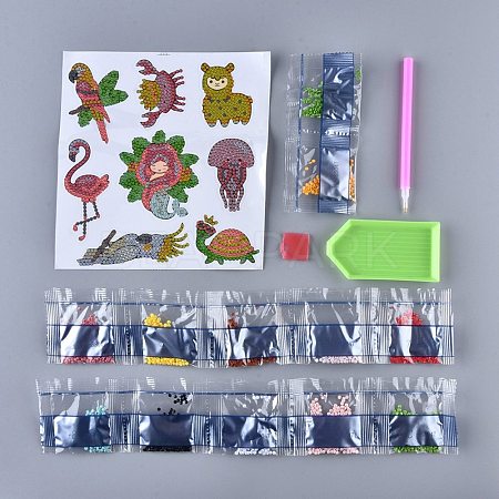DIY Diamond Painting Stickers Kits for Kids DIY-K020-07-1