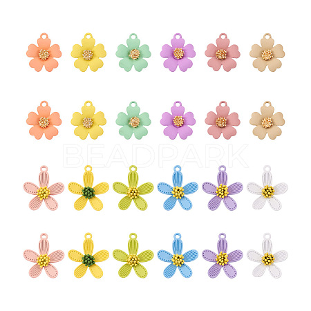 Cheriswelry 48Pcs 12 Colors Zinc Alloy Pendants FIND-CW0001-06-1