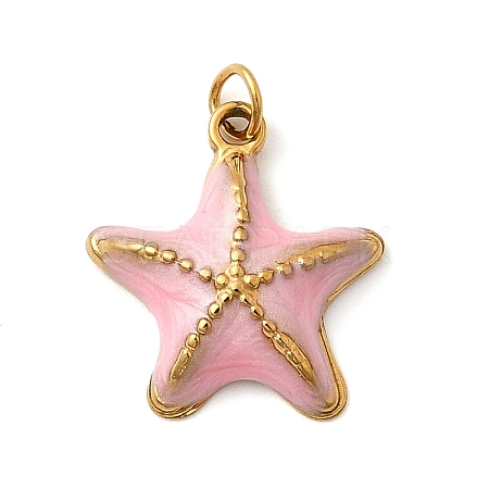 304 Stainless Steel Enamel Pendants STAS-B093-33G-03-1