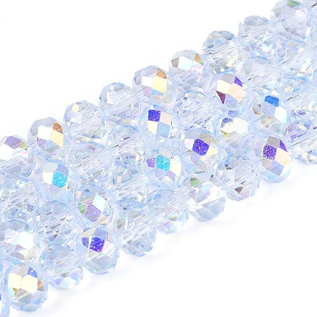 Transparent Glass Beads Strands X-EGLA-N016-6mm-02-1
