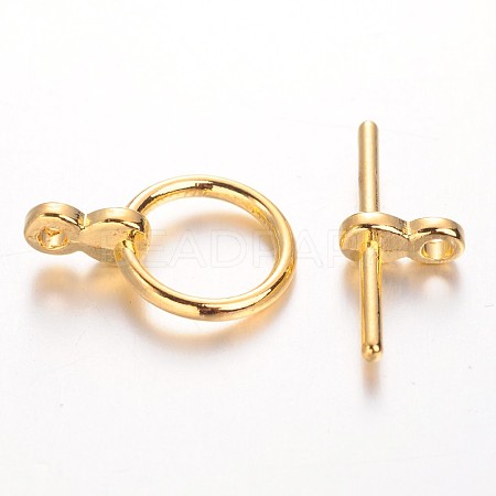 Alloy Toggle Clasps TIBE-AB2035Y-G-NF-1-1