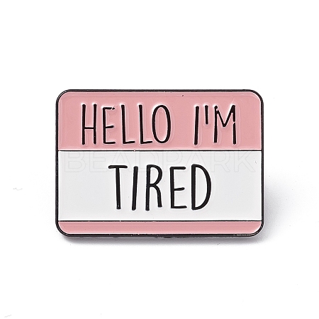 Rectangle with Word Aolly Brooch JEWB-M024-03B-B-1