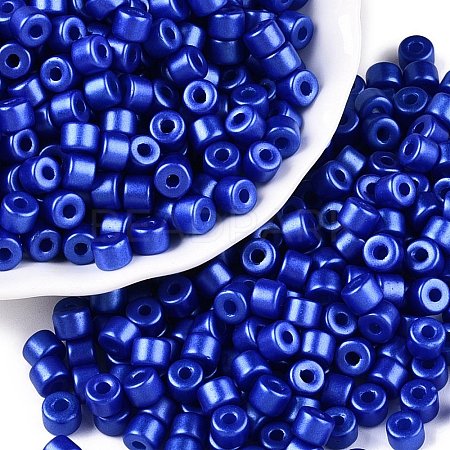 Baking Paint Pearlized Glass Seed Beads SEED-T008-03S-1