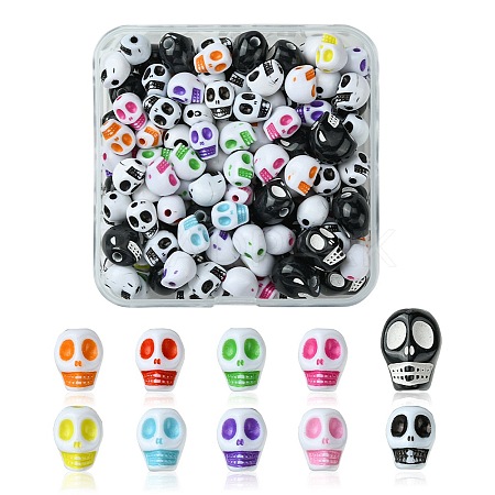 130Pcs 3 Styles Craft Style Acrylic Beads OACR-FS0001-69-1